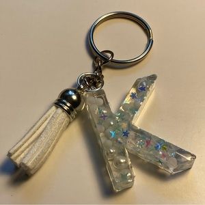Initial Resin Keychain letter “K”